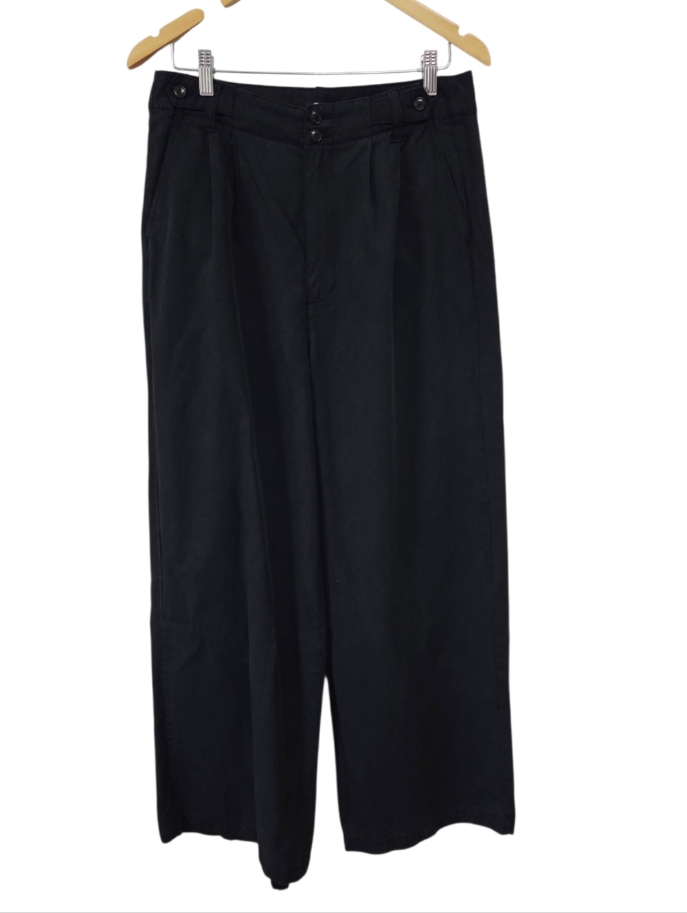 Madewell Harlow Wide Leg Pants Black Size 10 - Picture 4 of 12